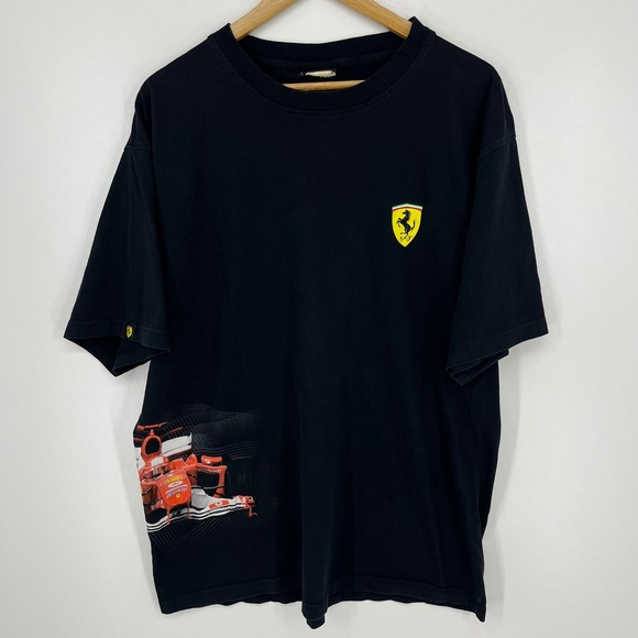 Ferrari F1 Racing T-Shirt Mens XL Black Graphic Scuderia Formula 1 Vintage Tee